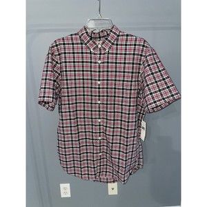 Rare 75$ NEW Denim & Supply Ralph Lauren Button Shirt Men’s L Red Short Sleeve